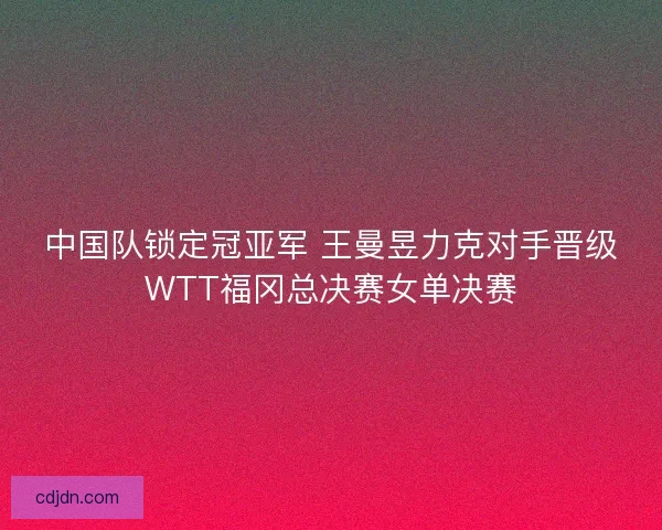 中国队锁定冠亚军 王曼昱力克对手晋级WTT福冈总决赛女单决赛